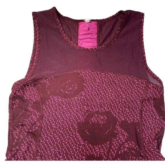 American Eagle Burgundy Peplum Workout Top - Picture 2 of 6